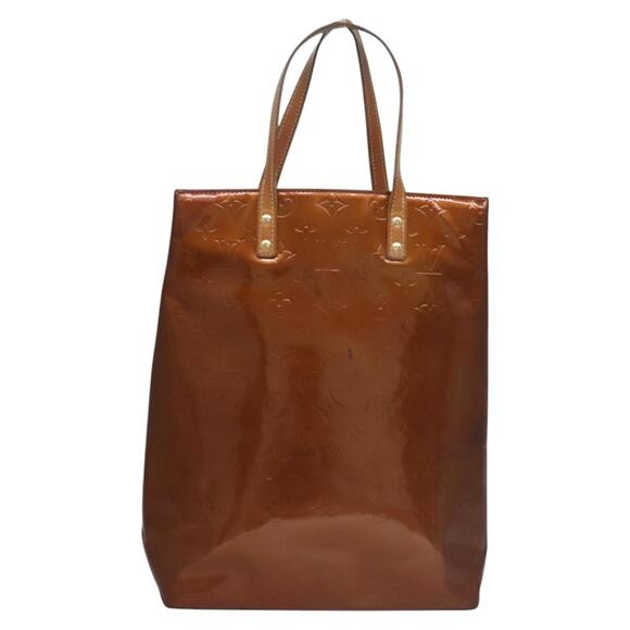 LOUIS VUITTON Monogram Vernis Reade MM Hand Bag Bronze M91143 - Picture 3 of 12